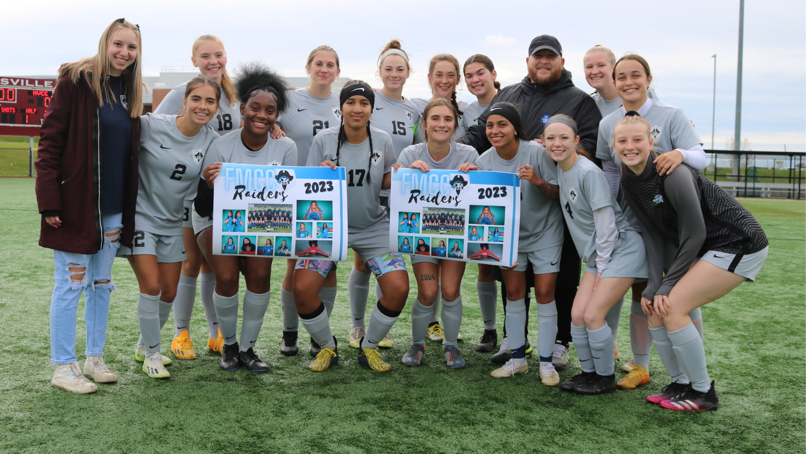 Back Row L to R: Olivia Crum, Alyssa Sleasman, Kaitlyn Birkholz, Abby Lombardoni, Quincy Lake, Sadie Blowers, Head Coach David Clayton, Talia Anderson and Ciara Thompson. Front Row L to R: Nadia Buanno, Alimah Goodwin, Aashika Govindasamy, Emily Senese, Dafne Gonzalez, Mackenzie Monette, and Gaberiella Scutt.