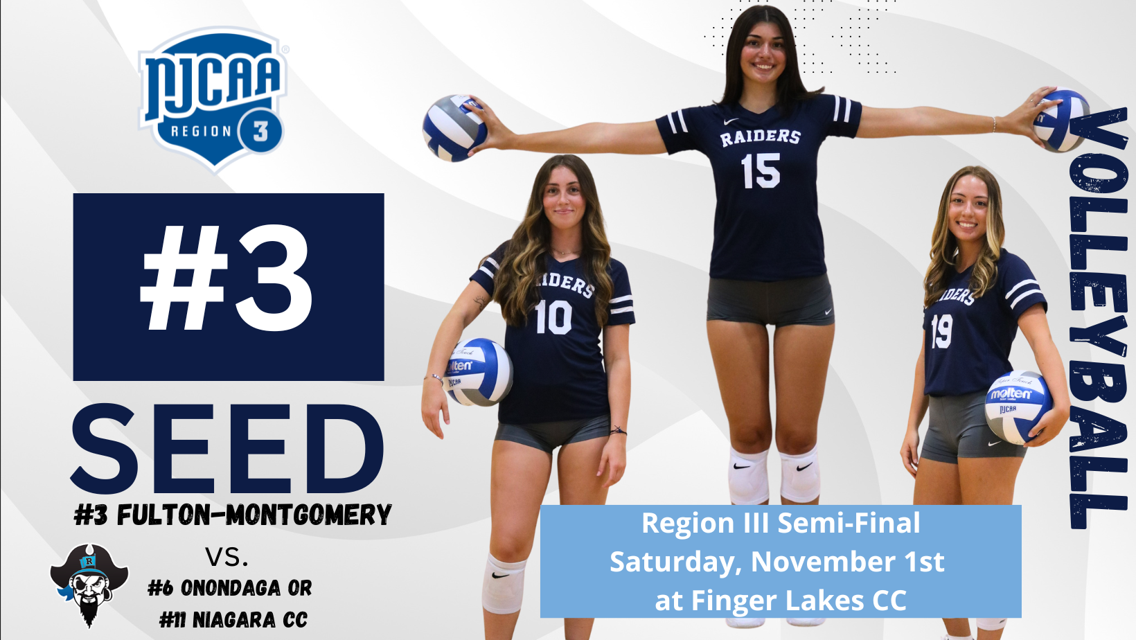 Volleyball Earns #3 seed in Region 3 Championship Tournament.